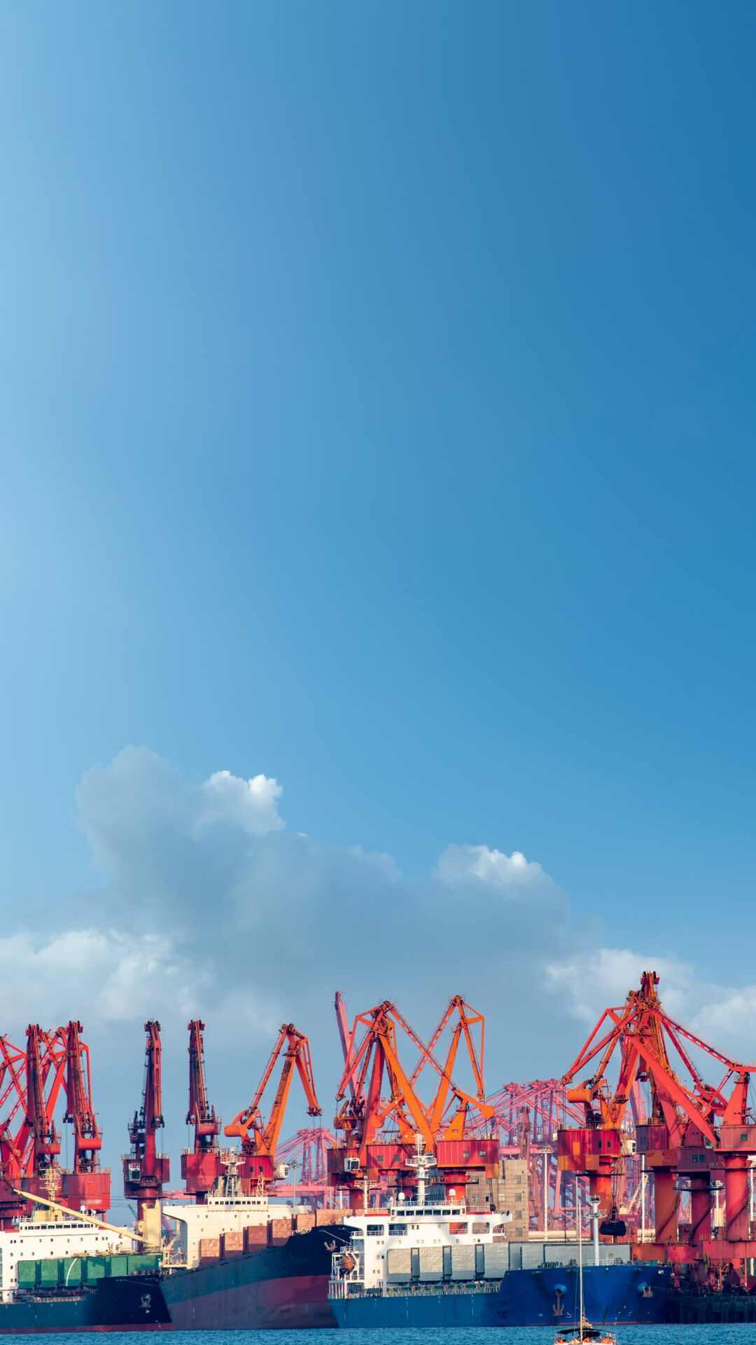 Large container terminal, Lianyungang, China.